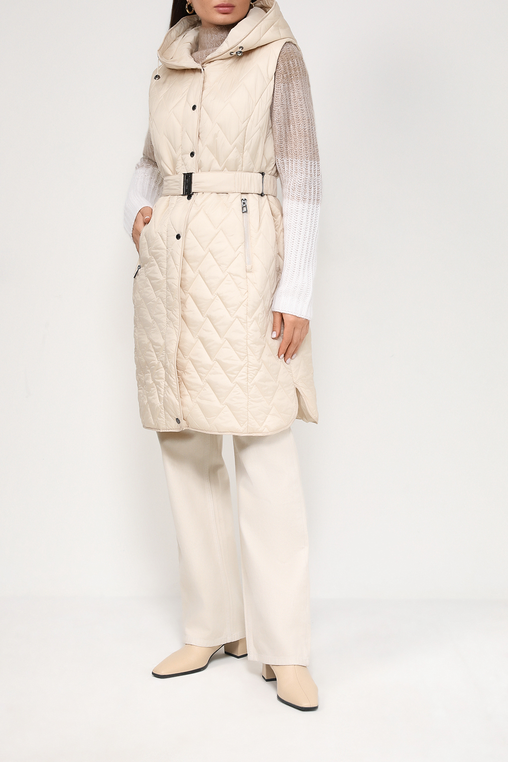 

Утепленный жилет женский Gerry Weber 240350-31193 бежевый 44, 240350-31193