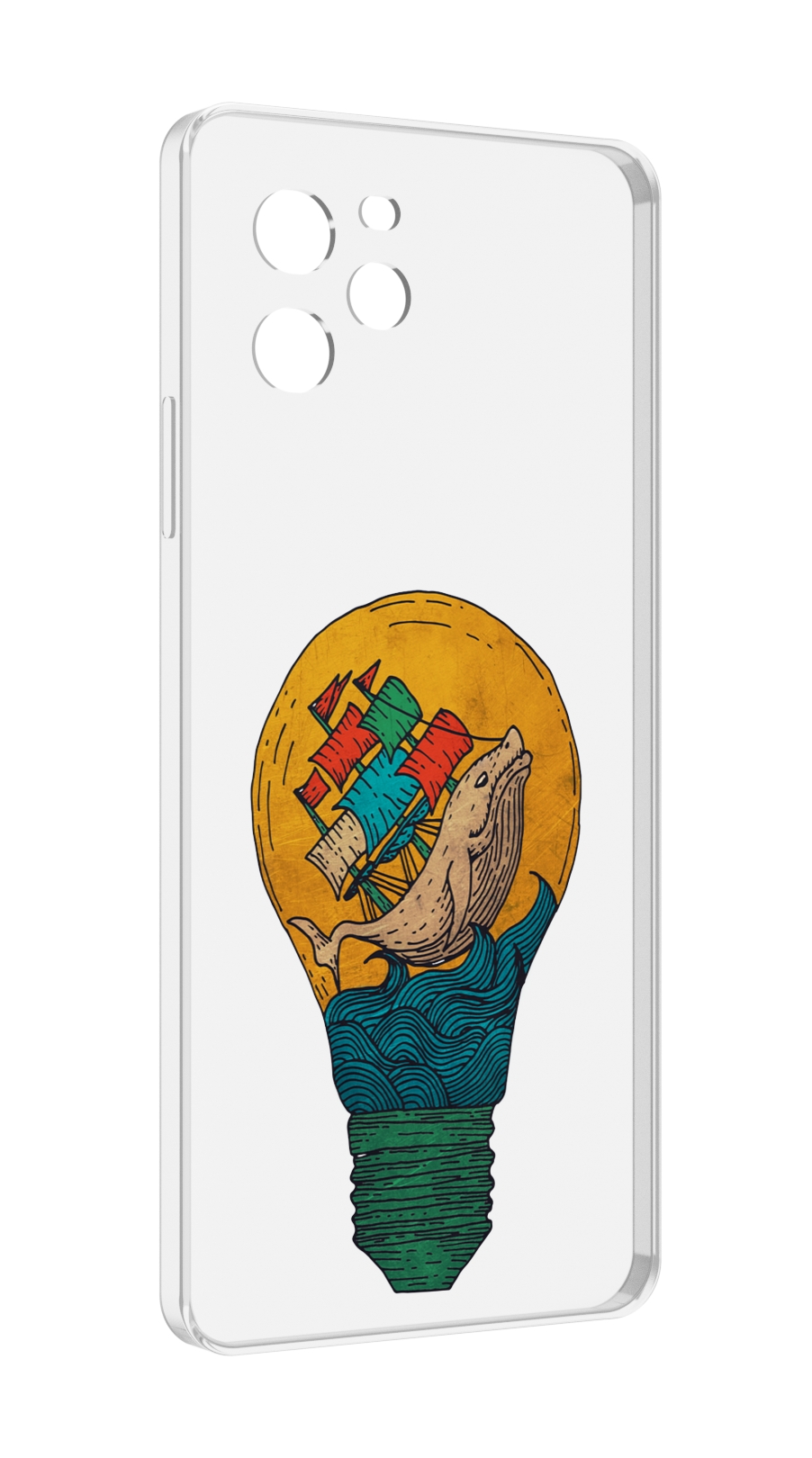 

Чехол MyPads кит в лампочке с парусами для Huawei Nova Y61 / Huawei Enjoy 50z, Прозрачный, Tocco