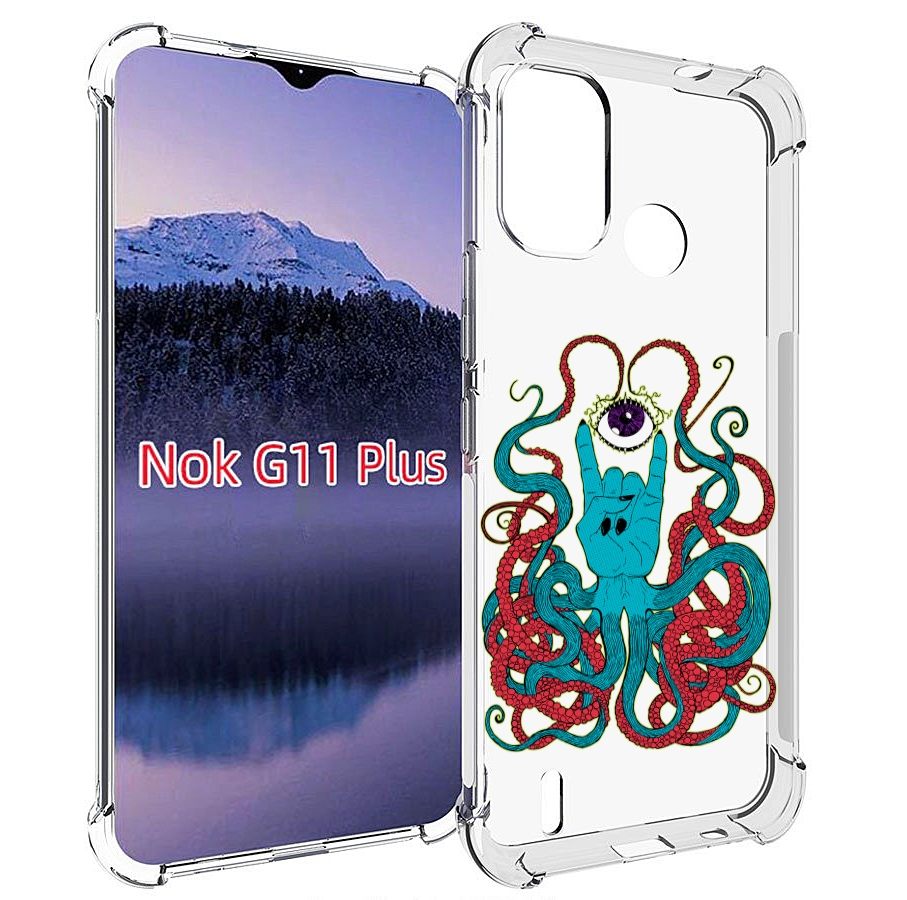

Чехол MyPads осьминог-рука абстракция для Nokia G11 Plus, Прозрачный, Tocco