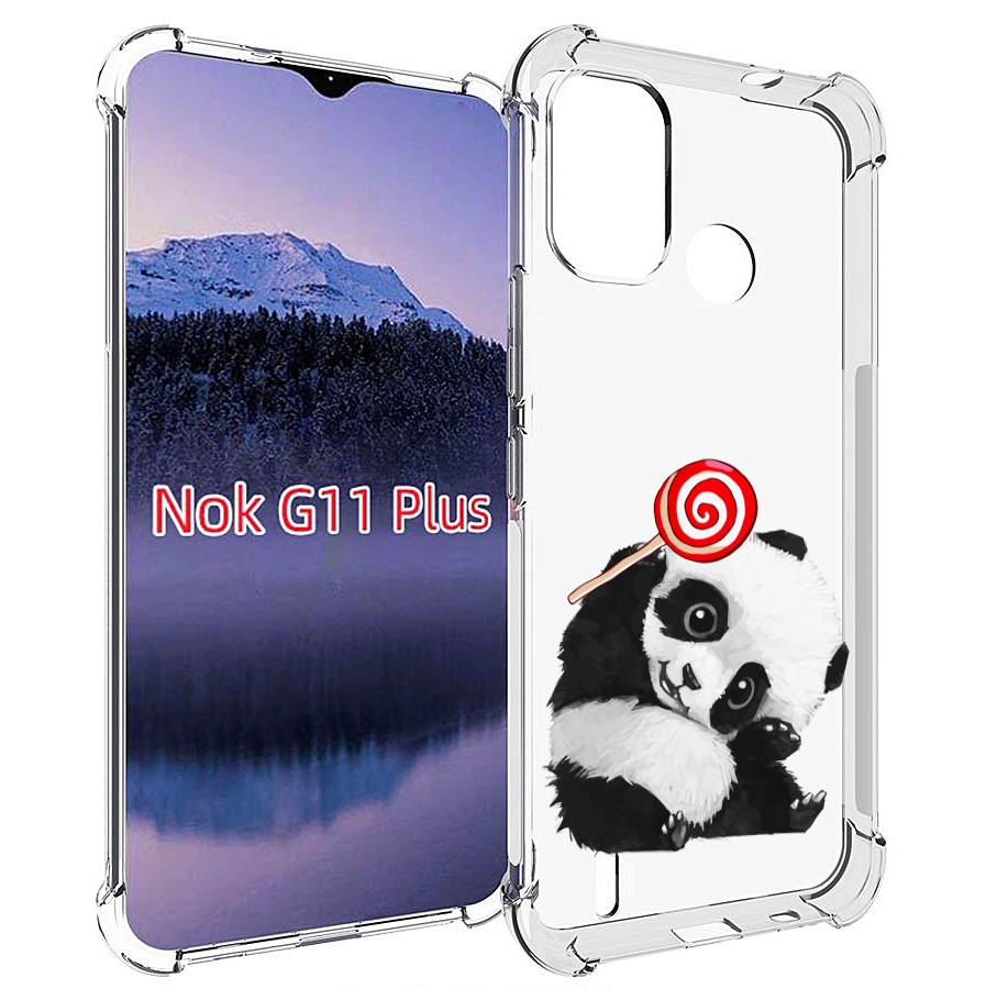 

Чехол MyPads панда с леденцом для Nokia G11 Plus, Прозрачный, Tocco