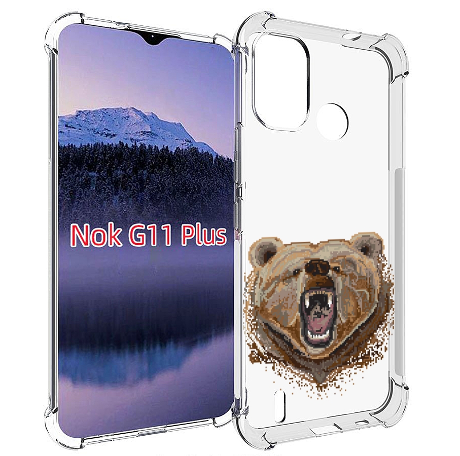 

Чехол MyPads пиксельный медведь для Nokia G11 Plus, Прозрачный, Tocco