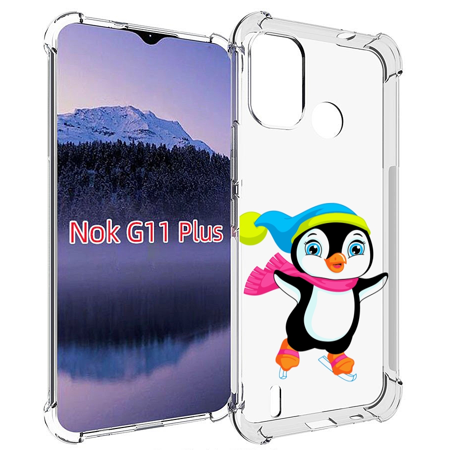 

Чехол MyPads пингвин на коньках для Nokia G11 Plus, Прозрачный, Tocco