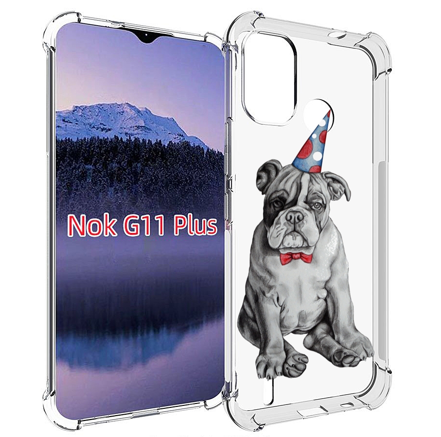 

Чехол MyPads праздничный щенок для Nokia G11 Plus, Прозрачный, Tocco
