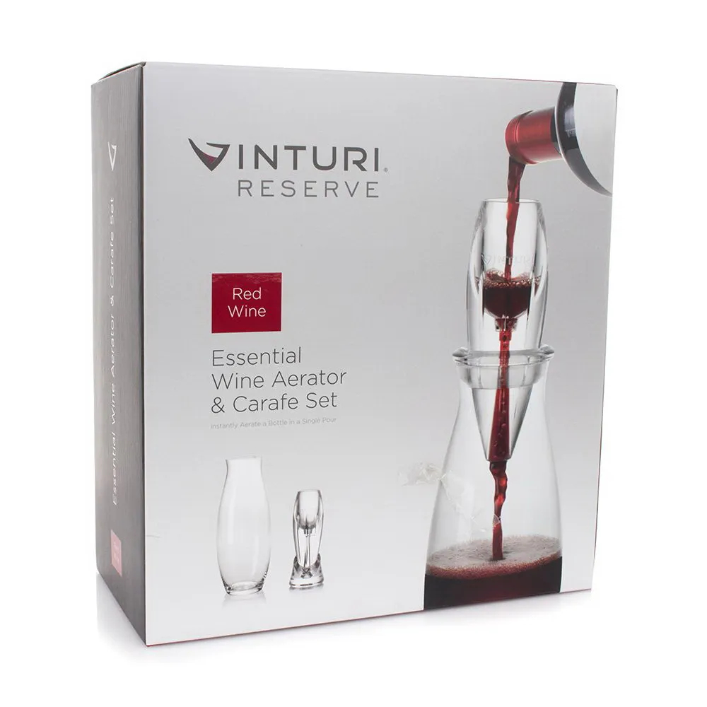 

Набор для красного вина Vinturi Wine Aerator & Carafe Set, Черный;прозрачный