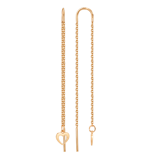 

Серьги продевки из золота DINASTIA.GOLD 015542, 015542