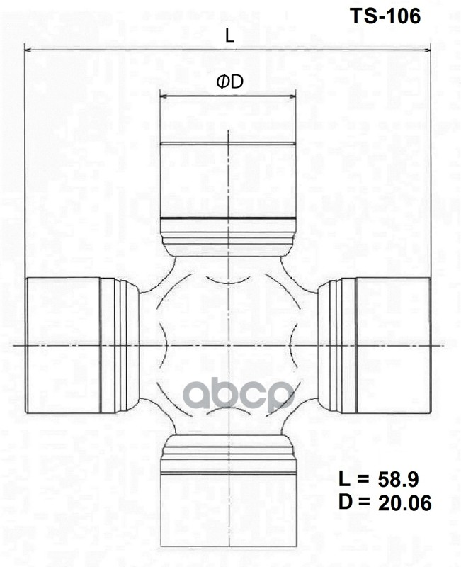 

Крестовина карданного вала TOYO ts106