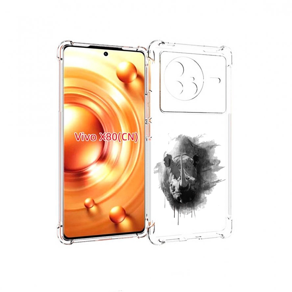 

Чехол Mypads Носорог Для Vivo X80, Прозрачный, Tocco