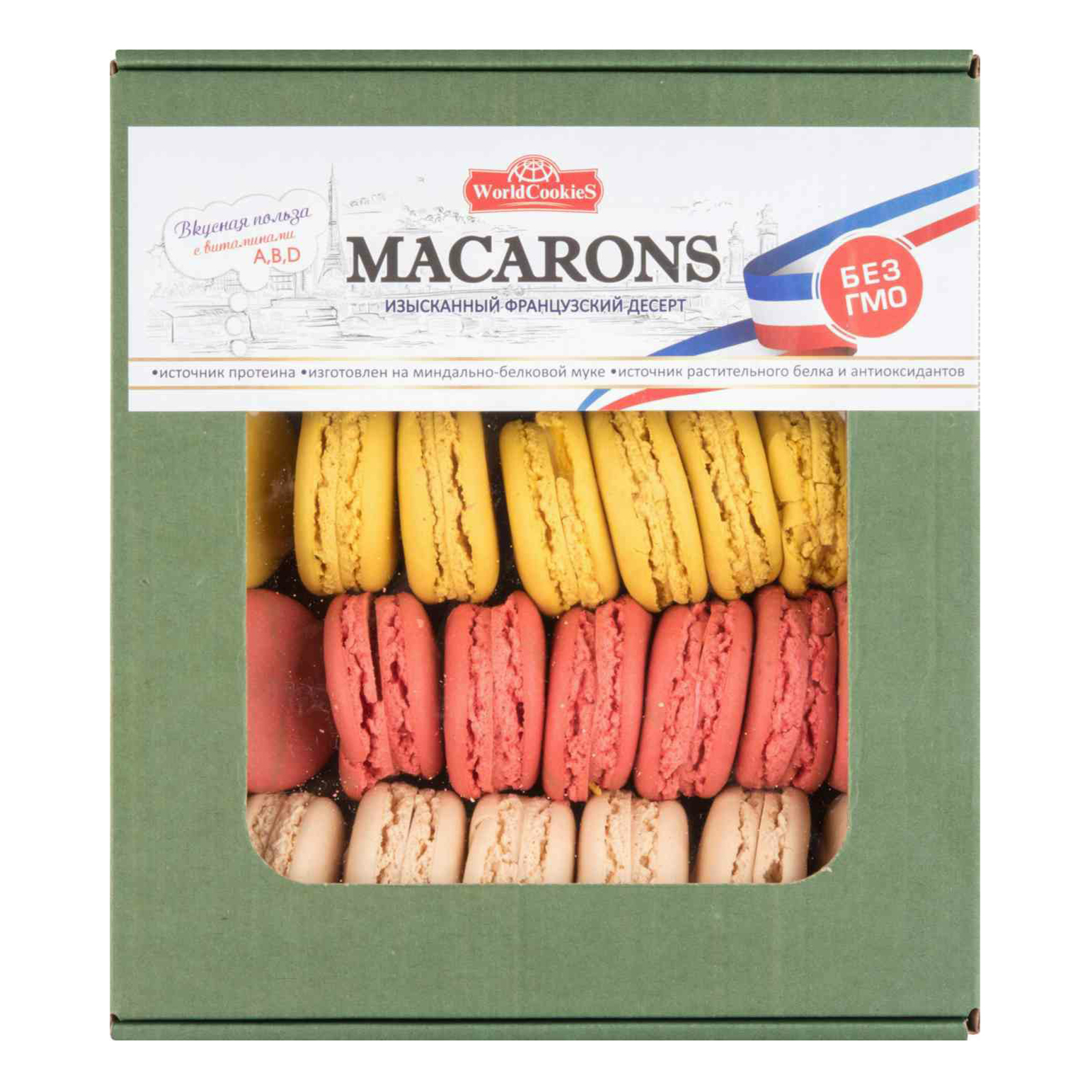 

Пирожное World Cookies Французское макарони 600 г