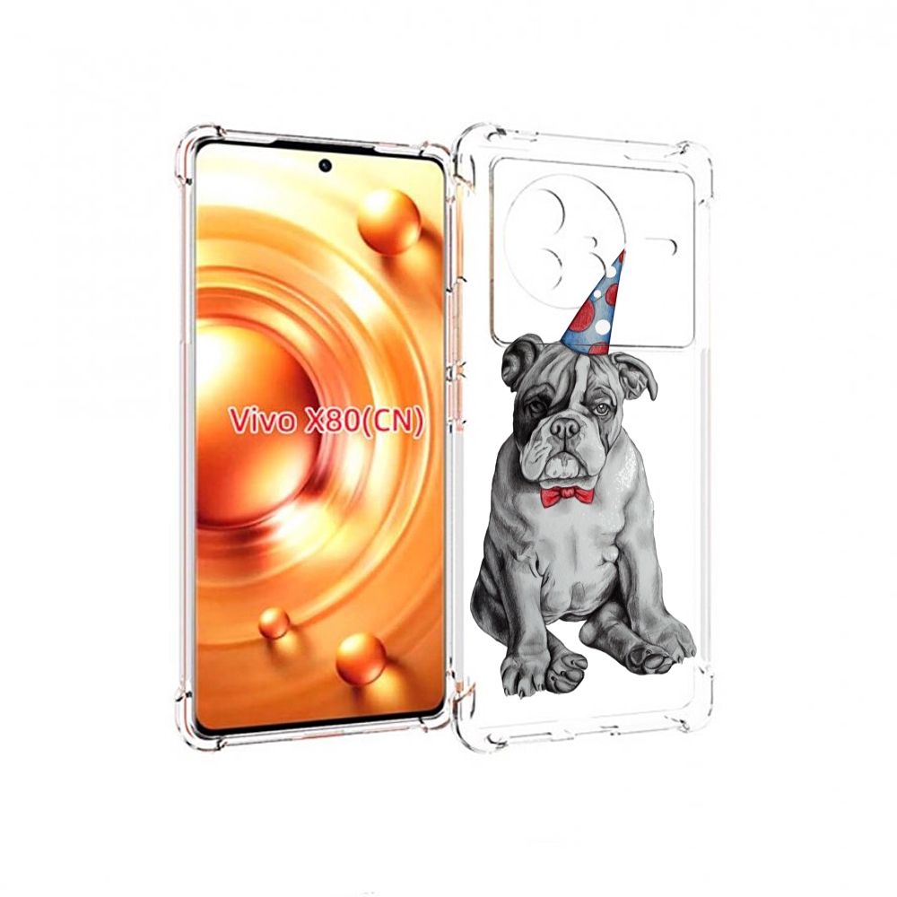 

Чехол Mypads Праздничный Щенок Для Vivo X80, Прозрачный, Tocco