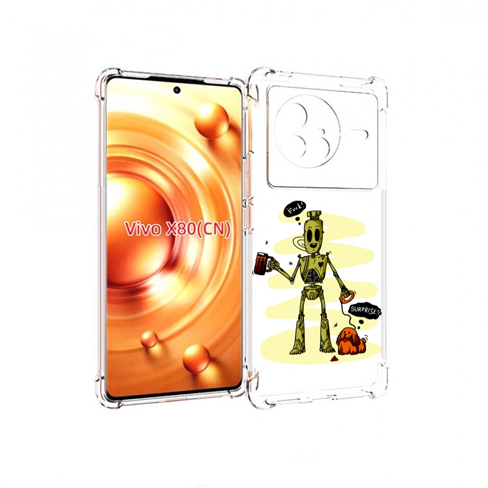 

Чехол Mypads Прикольный Робот Для Vivo X80, Прозрачный, Tocco