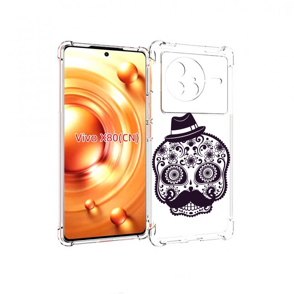 

Чехол Mypads Разрисованный Скелет Для Vivo X80, Прозрачный, Tocco