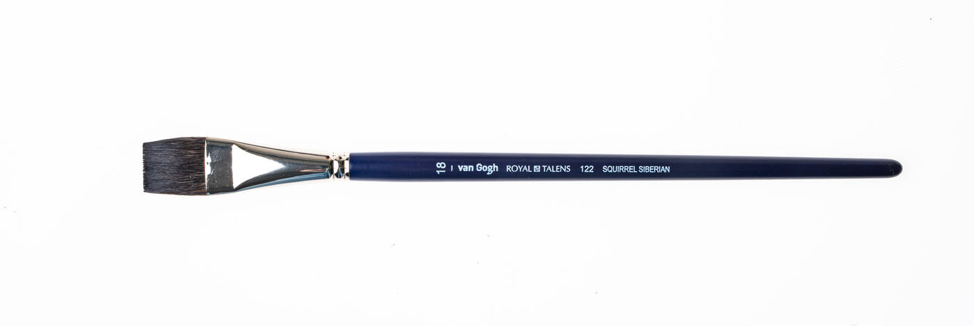 фото Кисть белка №18 плоская van gogh "122" короткая ручка royal talens