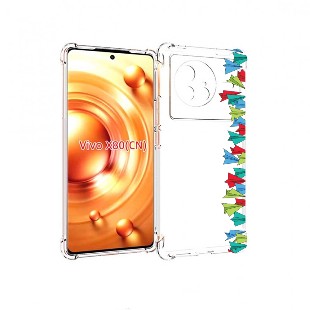 

Чехол Mypads Самолетики Из Листочков Для Vivo X80, Прозрачный, Tocco