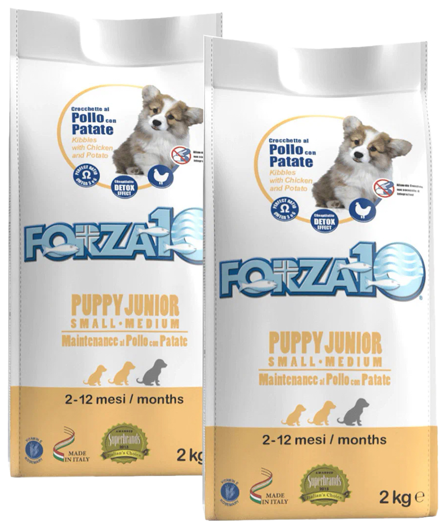 Сухой корм для щенков Forza10 Maintenance Puppy Junior S/M с курицей, 2 шт по 2 кг