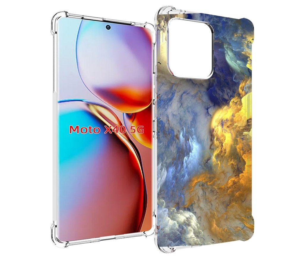 

Чехол MyPads мраморное небо для Motorola Moto X40, Прозрачный, Tocco