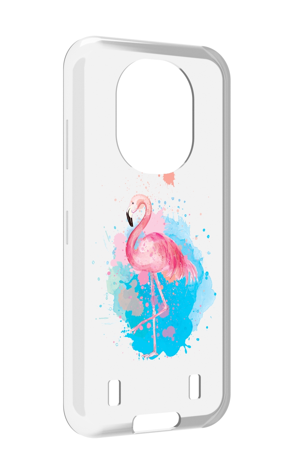 

Чехол MyPads акварельное-фламинго для Oukitel WP16, Прозрачный, Tocco