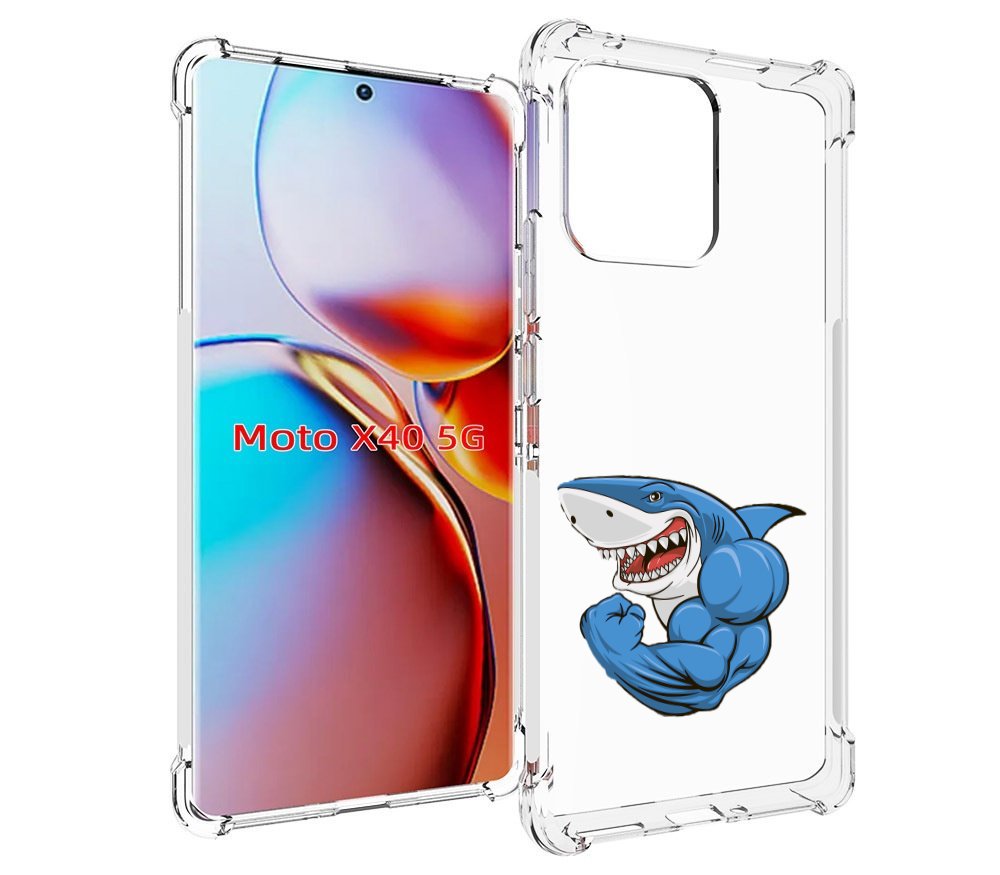 

Чехол MyPads накаченная акула для Motorola Moto X40, Прозрачный, Tocco