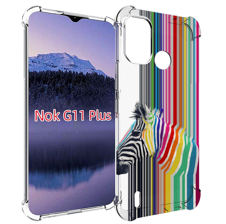 

Чехол MyPads радужная зебра для Nokia G11 Plus, Прозрачный, Tocco