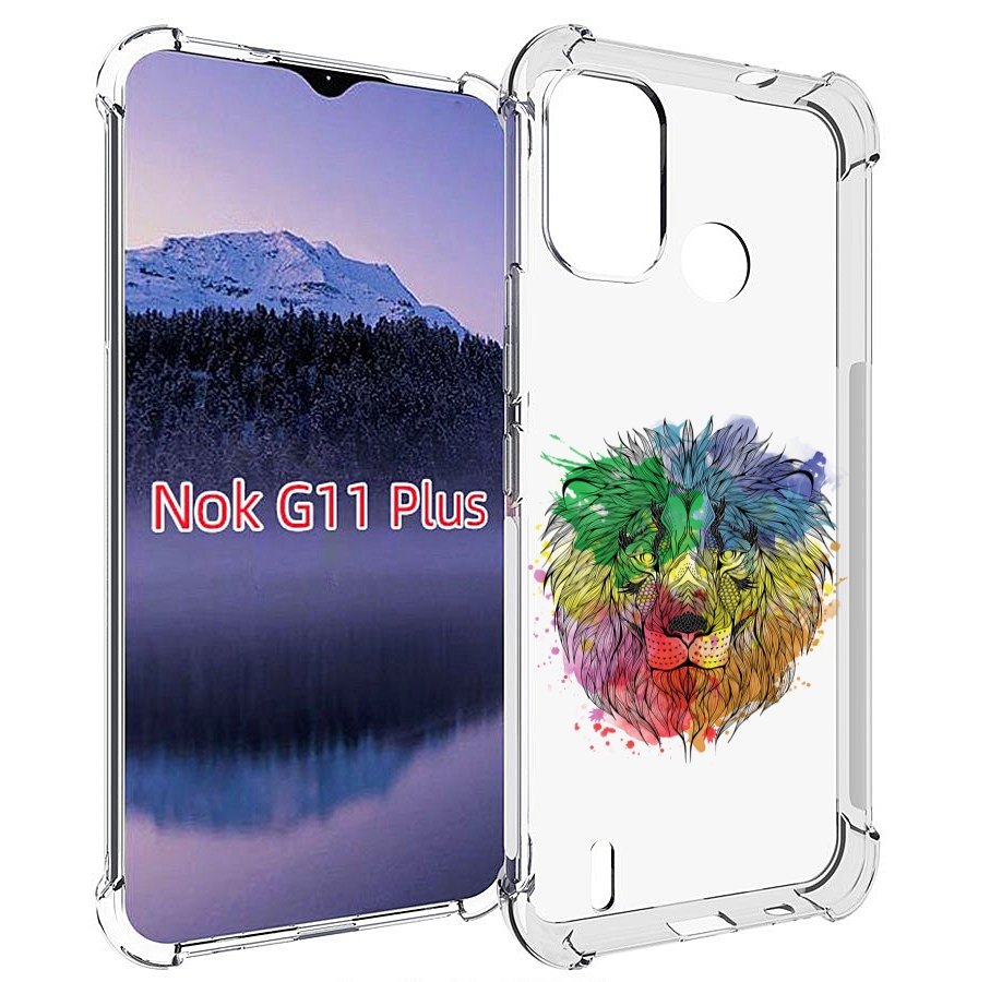

Чехол MyPads разноцветный гордый лев для Nokia G11 Plus, Прозрачный, Tocco