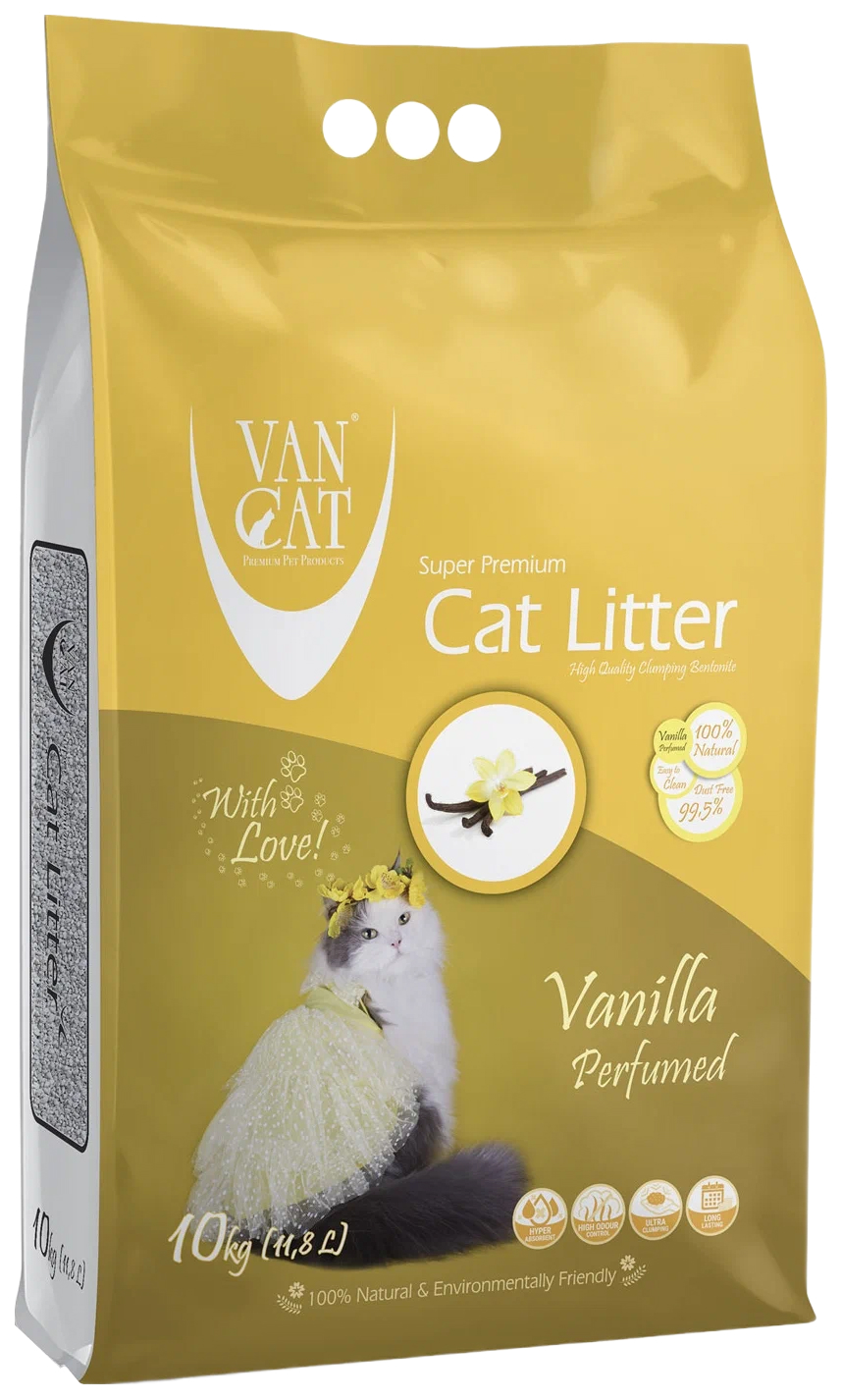 фото Van cat van cat vanilla наполнитель комкующийся для туалета кошек с ароматом ванили (10 кг