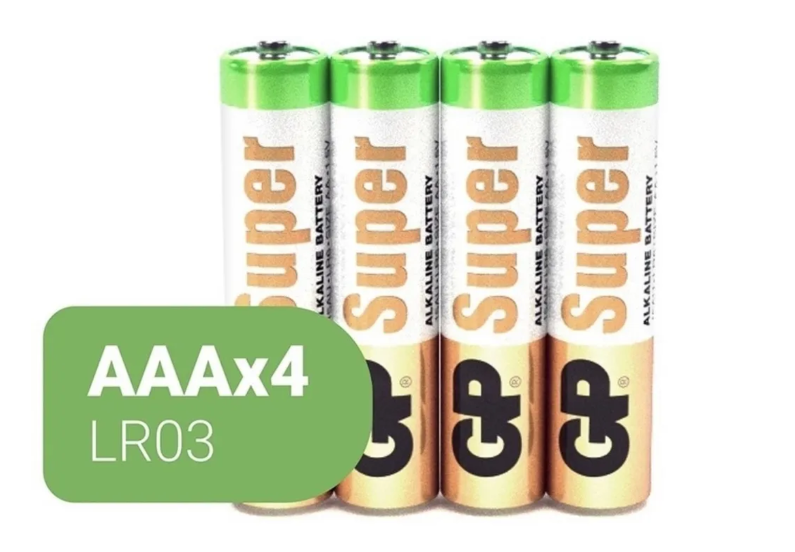 

Батарейки GP Batteries Super алкалиновые, ААА, 4 шт