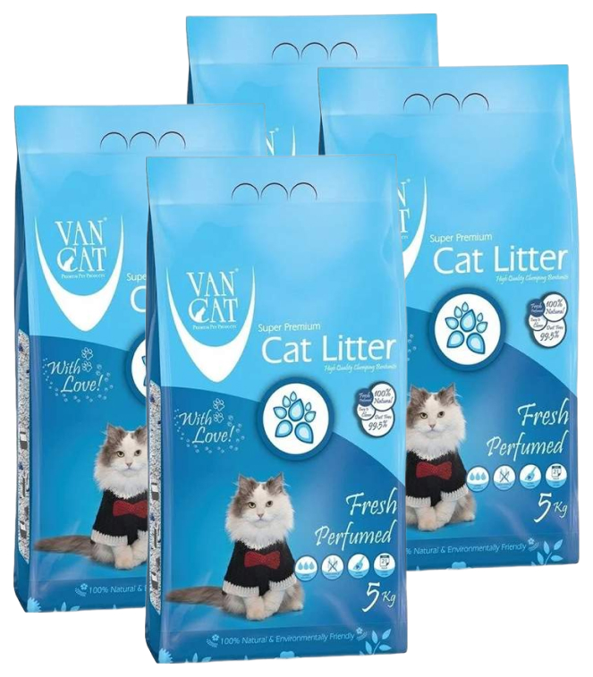 VAN CAT VAN CAT FRESH наполнитель комкующийся для туалета кошек с ароматом весенней свежес