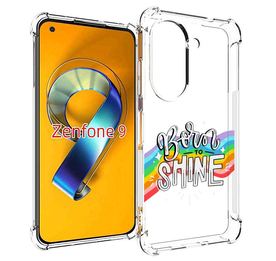 

Чехол MyPads рожден-чтобы-сиять для Asus Zenfone 9 (AI2202), Прозрачный, Tocco