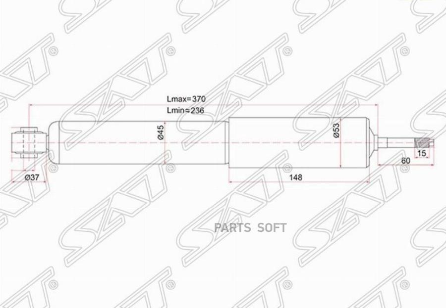 

Амортизатор Передний Toyota Hiace 05- Lh=Rh Sat арт. ST-48511-80107
