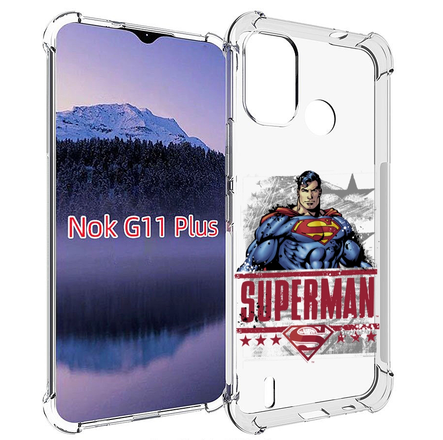 

Чехол MyPads рисунок супермен для Nokia G11 Plus, Прозрачный, Tocco