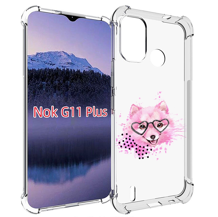 

Чехол MyPads розовый волченок для Nokia G11 Plus, Прозрачный, Tocco