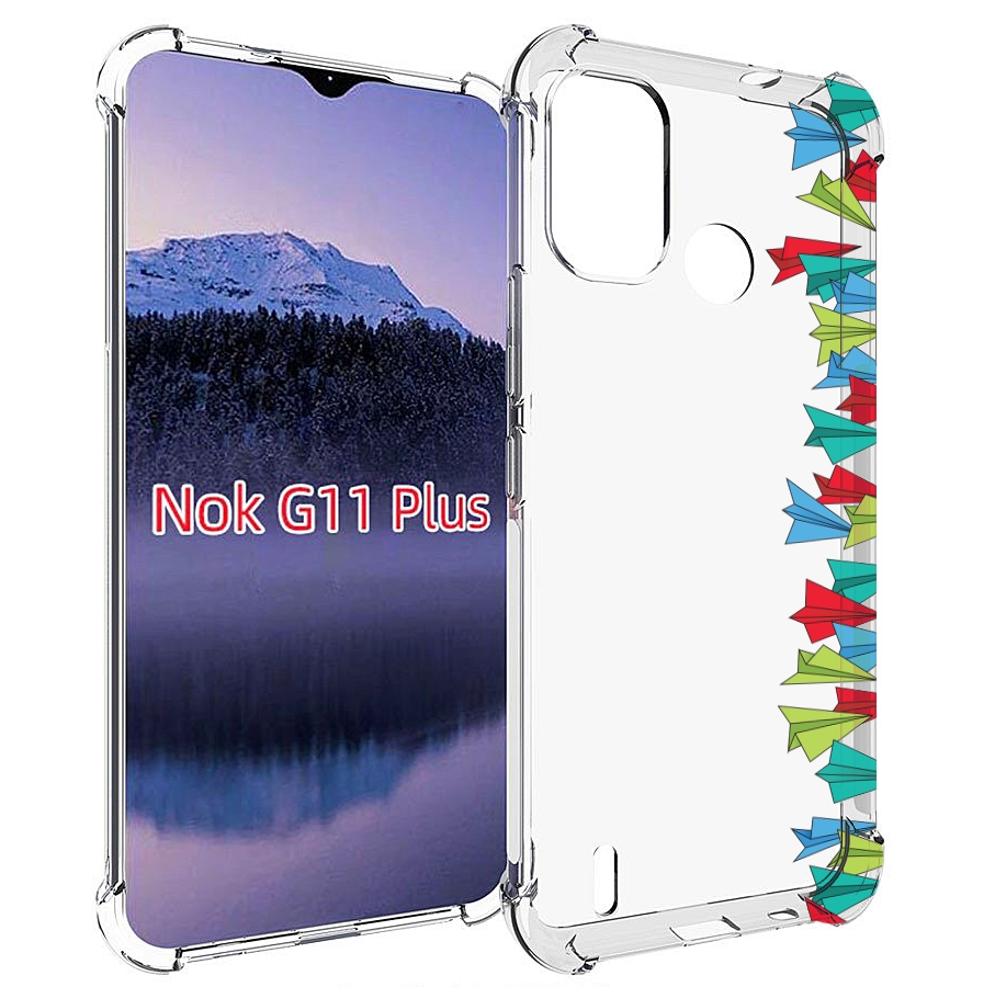 

Чехол MyPads самолетики из листочков для Nokia G11 Plus, Прозрачный, Tocco