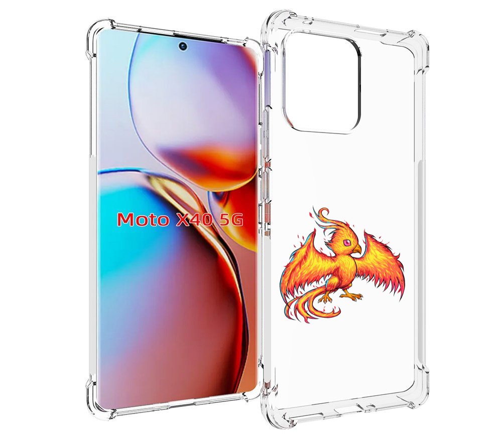 

Чехол MyPads огненная-птичка для Motorola Moto X40, Прозрачный, Tocco