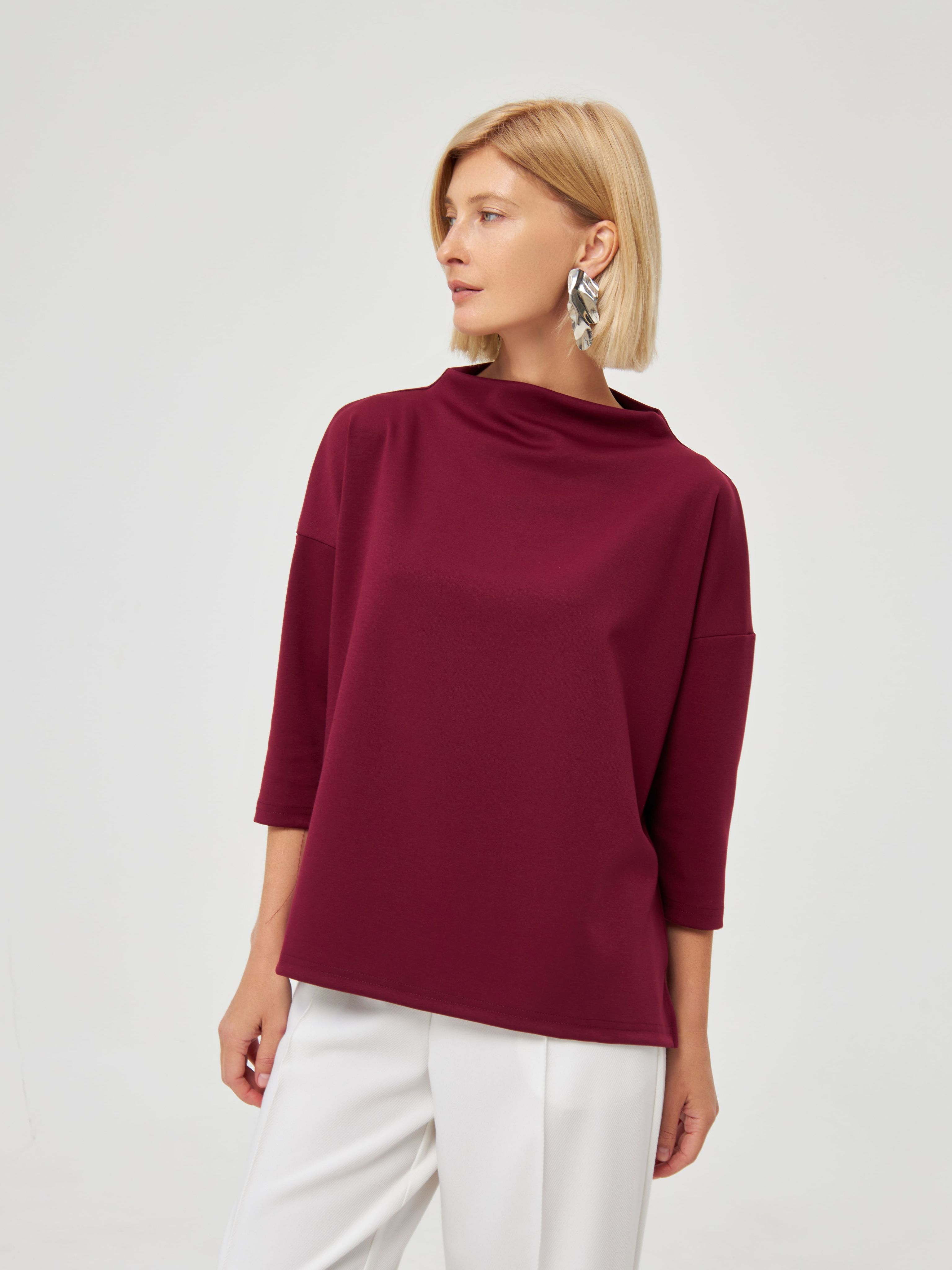 

Лонгслив женский KATHARINA KROSS 00-00006103 бордовый 2XL, 00-00006103