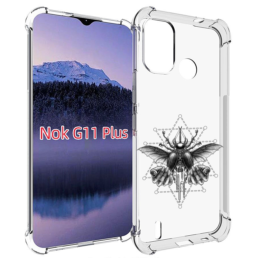 

Чехол MyPads скарабей для Nokia G11 Plus, Прозрачный, Tocco