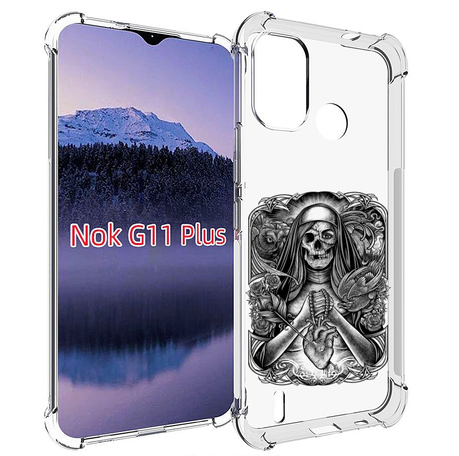 

Чехол MyPads скелет с сердцем для Nokia G11 Plus, Прозрачный, Tocco