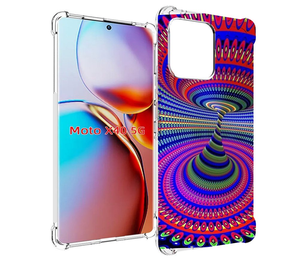 

Чехол MyPads оптическая иллюзия для Motorola Moto X40, Прозрачный, Tocco