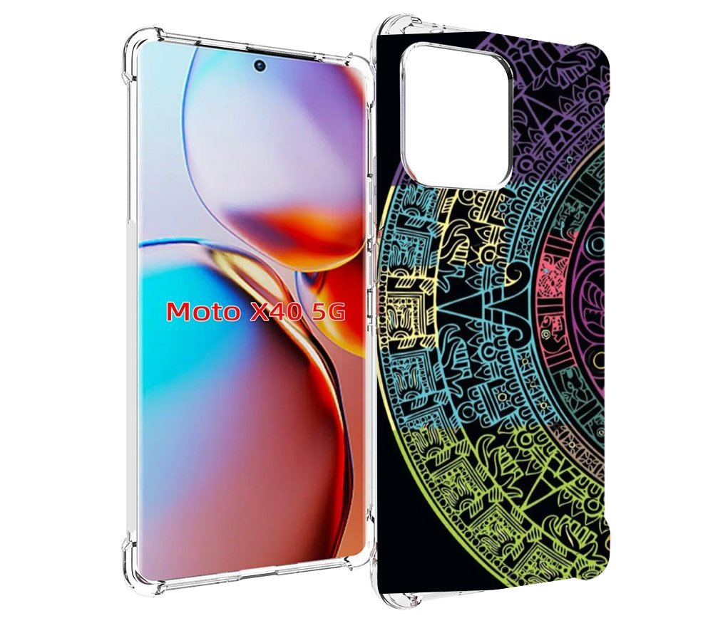 

Чехол MyPads орнамент полукруга для Motorola Moto X40, Прозрачный, Tocco