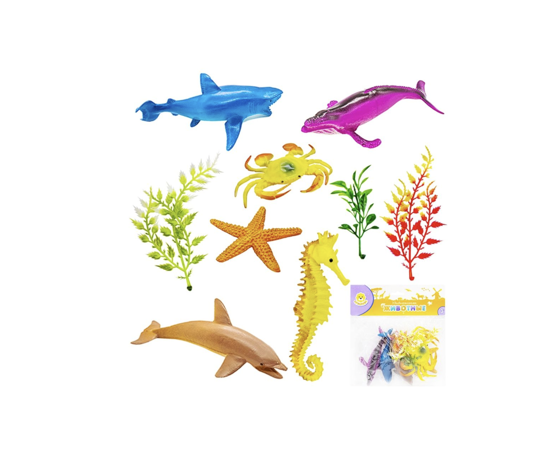 Игровые фигурки Levatoys Морские животные 9 шт