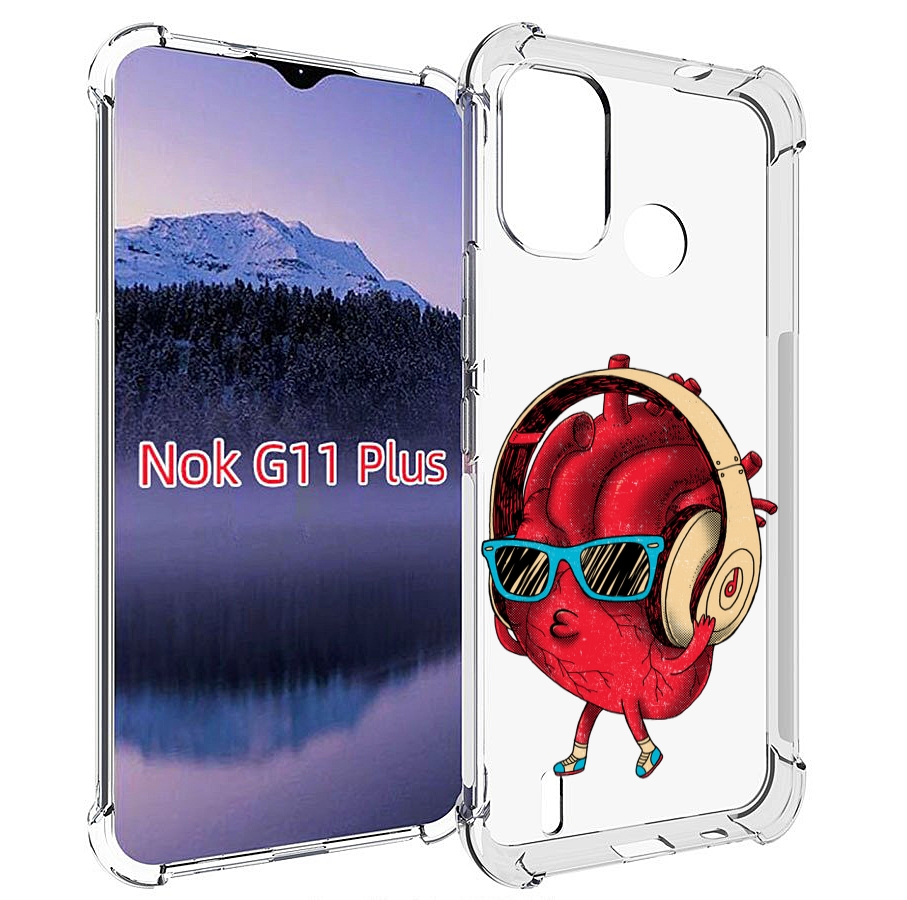 

Чехол MyPads слушай сердце для Nokia G11 Plus, Прозрачный, Tocco