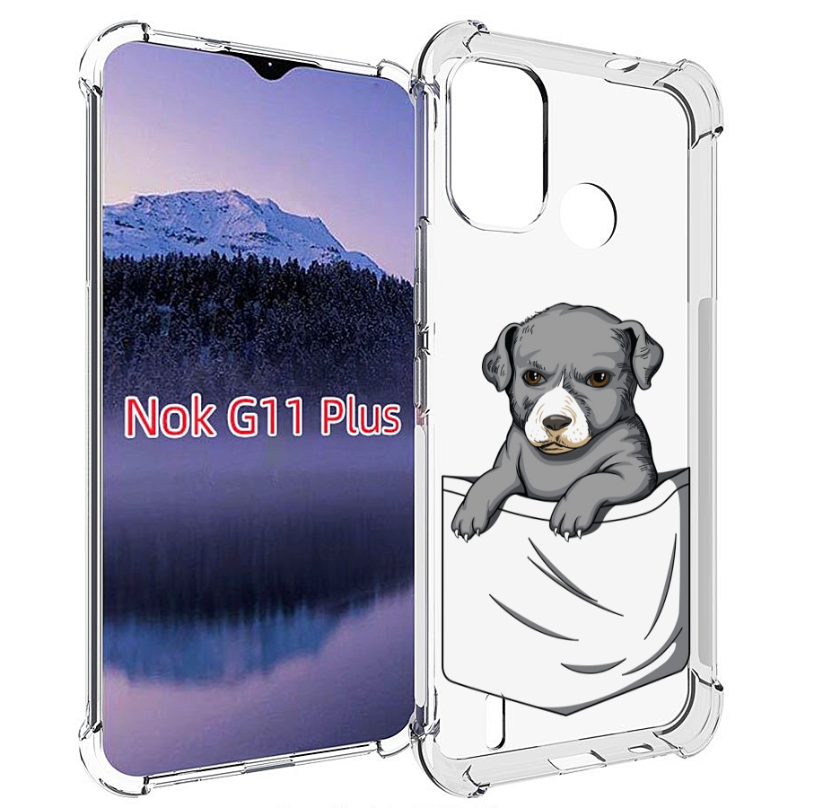 

Чехол MyPads собачка в кармане для Nokia G11 Plus, Прозрачный, Tocco