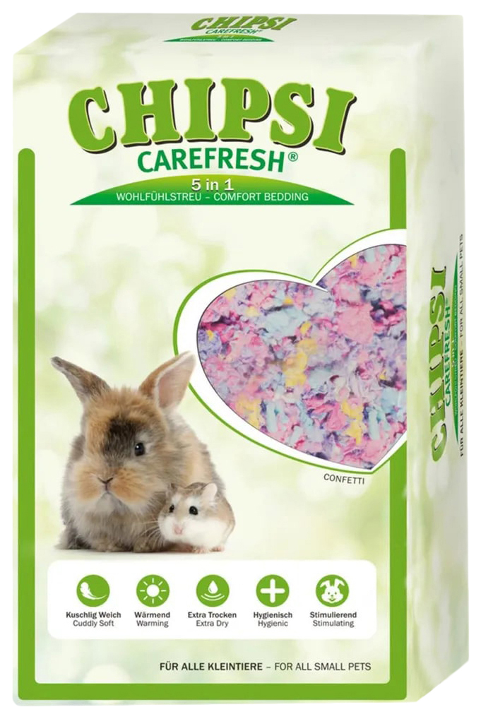 фото Наполнитель carefresh confetti для мелких домашних животных и птиц разноцветный 10 л 2 шт