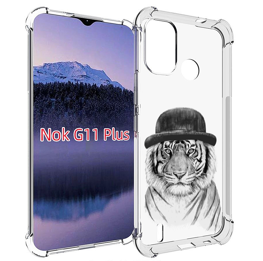 

Чехол MyPads тигр британец для Nokia G11 Plus, Прозрачный, Tocco