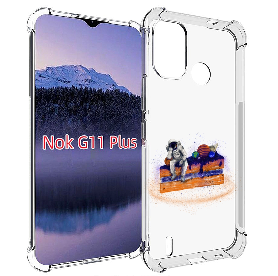 

Чехол MyPads торт с планетами для Nokia G11 Plus, Прозрачный, Tocco