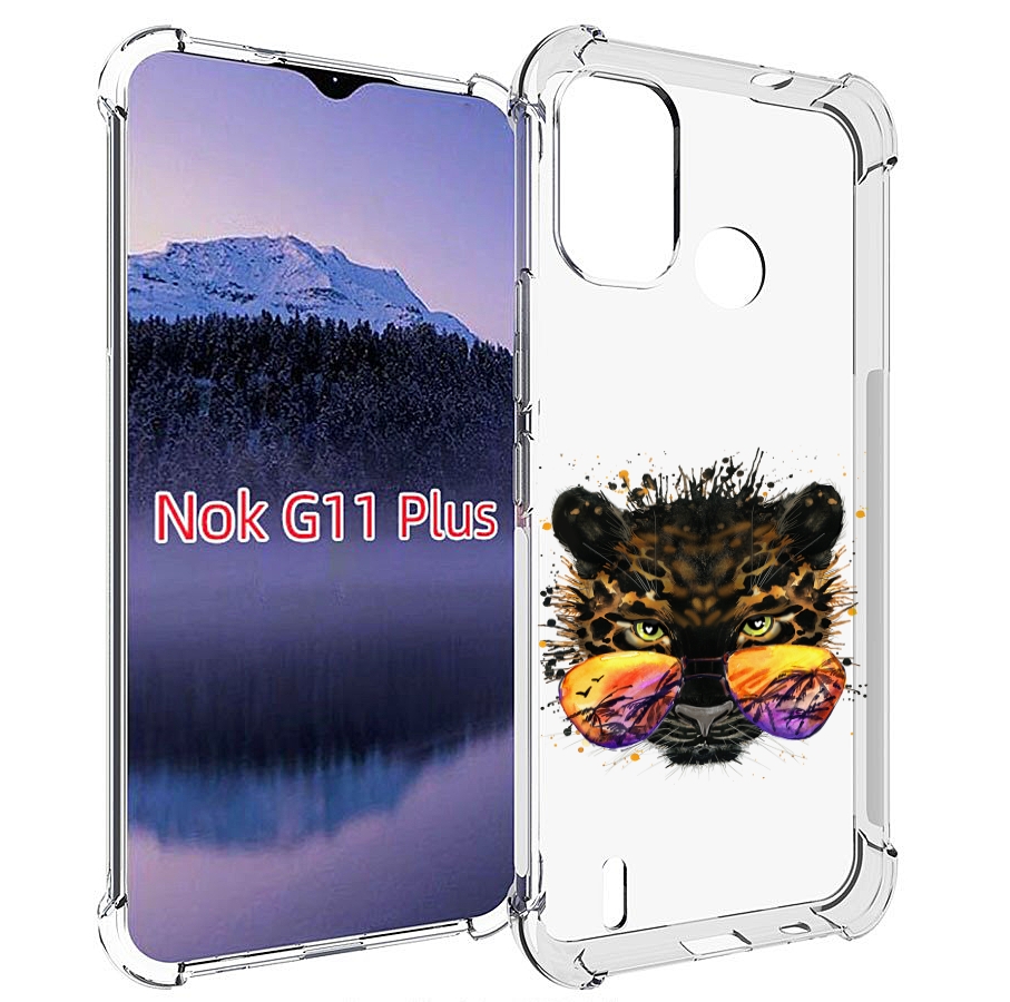 Чехол MyPads тропический леопард для Nokia G11 Plus