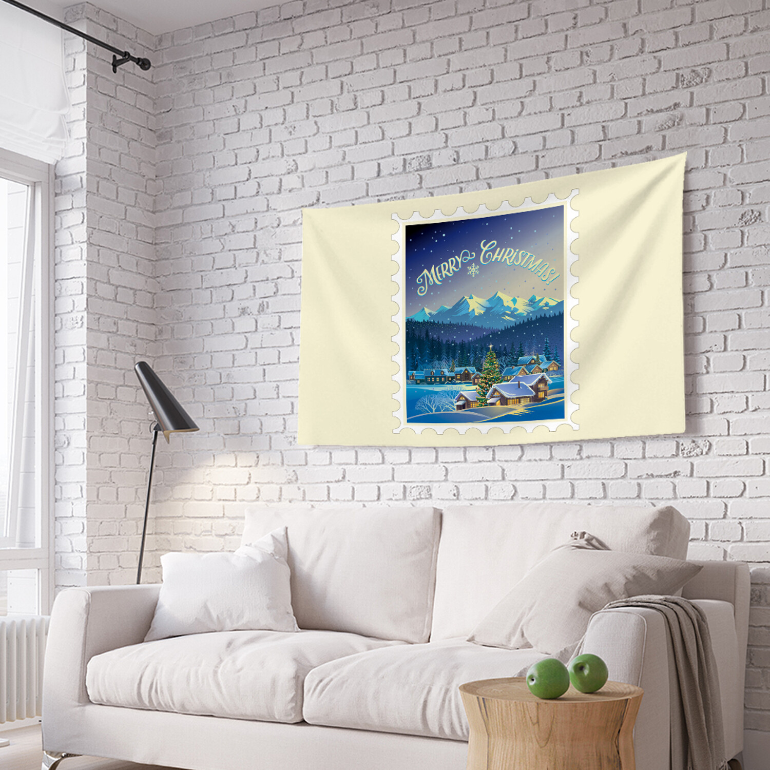 

Горизонтальное фотопанно на стену JoyArty "Новогодняя открытка" из ткани 100х150 см, Новогодняя открытка