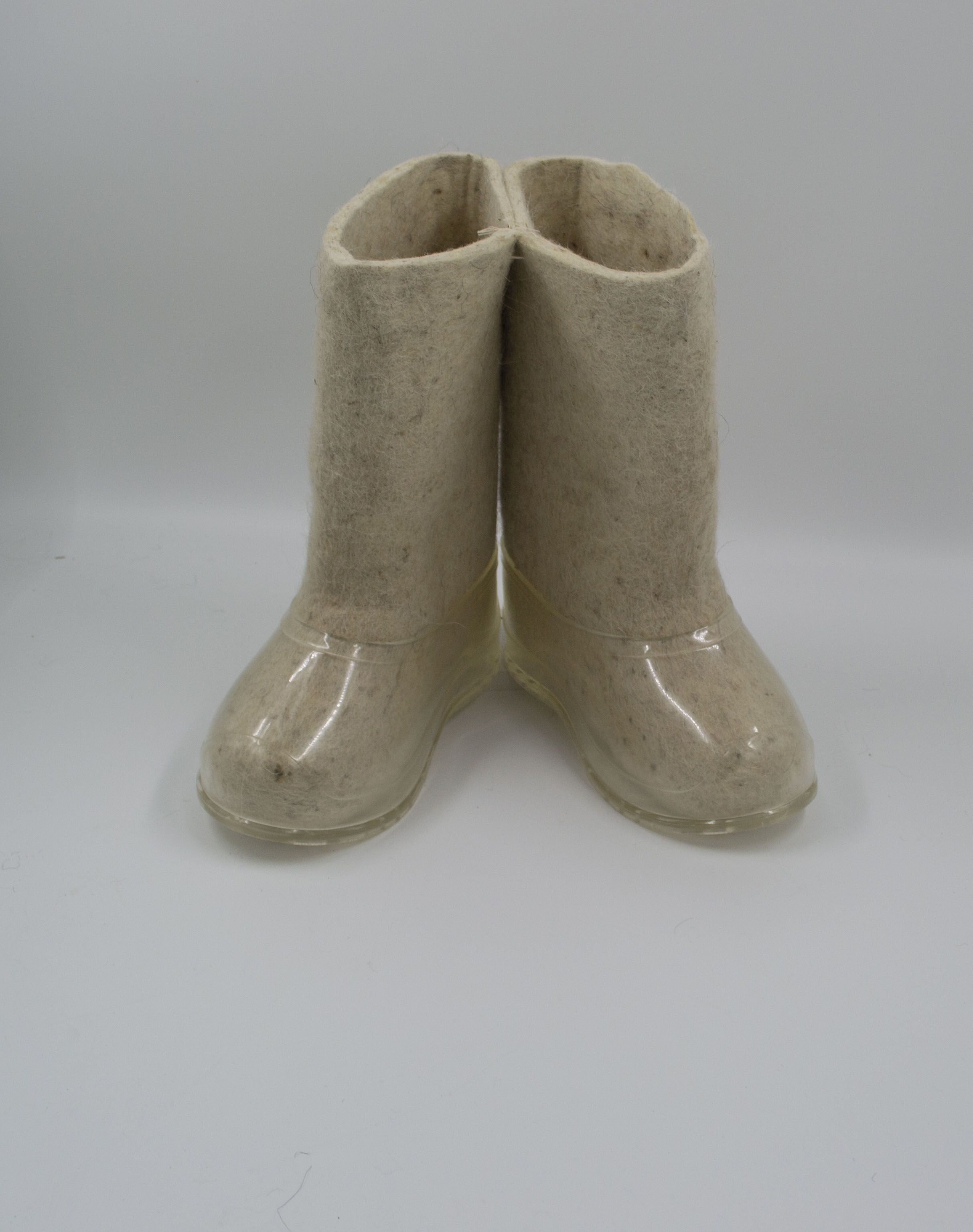 Валенки с галошами, белый, 31