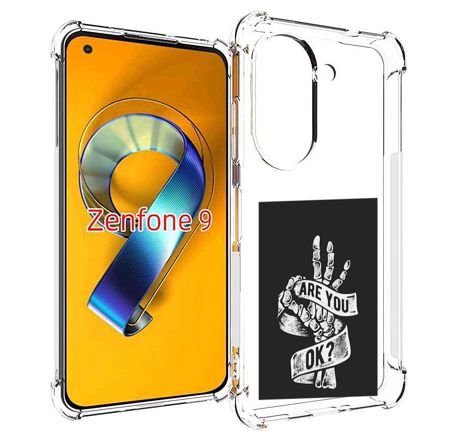 Чехол MyPads рука-скелета для Asus Zenfone 9 (AI2202)