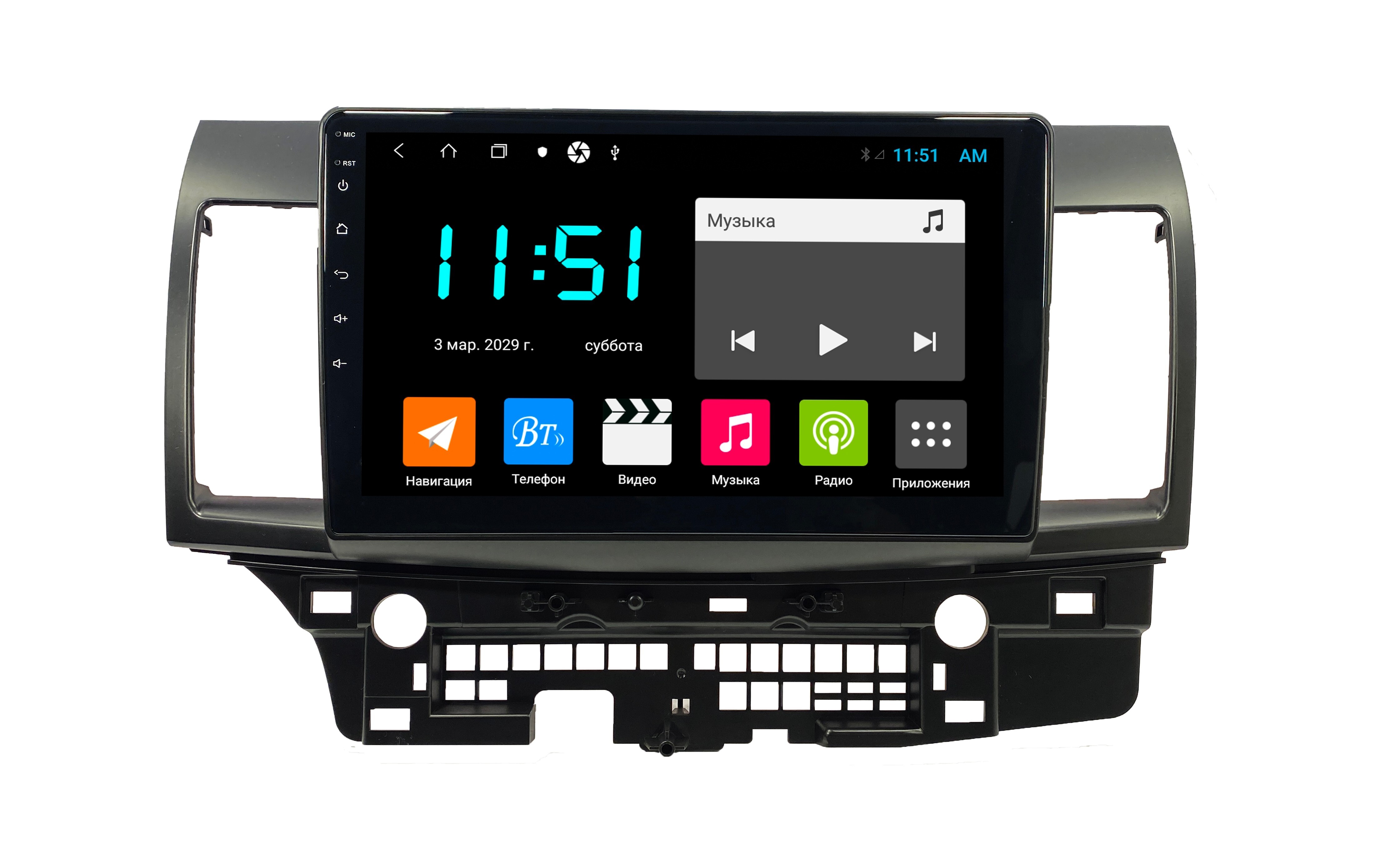 Штатная автомагнитола Zenith Mitsubishi Lancer 10 X до 2014 Android 12 464GB 3035500₽