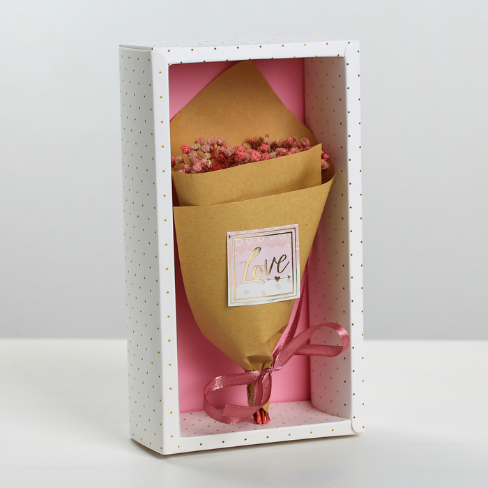 

Букет из сухоцветов Love you, 13 × 21 × 5 см, ART UZOR Design
