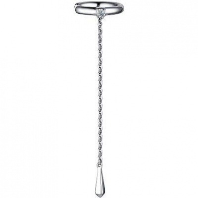 

Серьга одиночная с 1 кристаллом swarovski из серебра Алкор серебро 02-2686_00СВ-00, 02-2686_00СВ-00